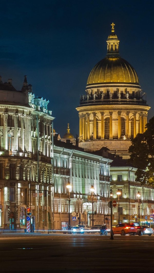 ночной санктпетербург исаакиевский собор