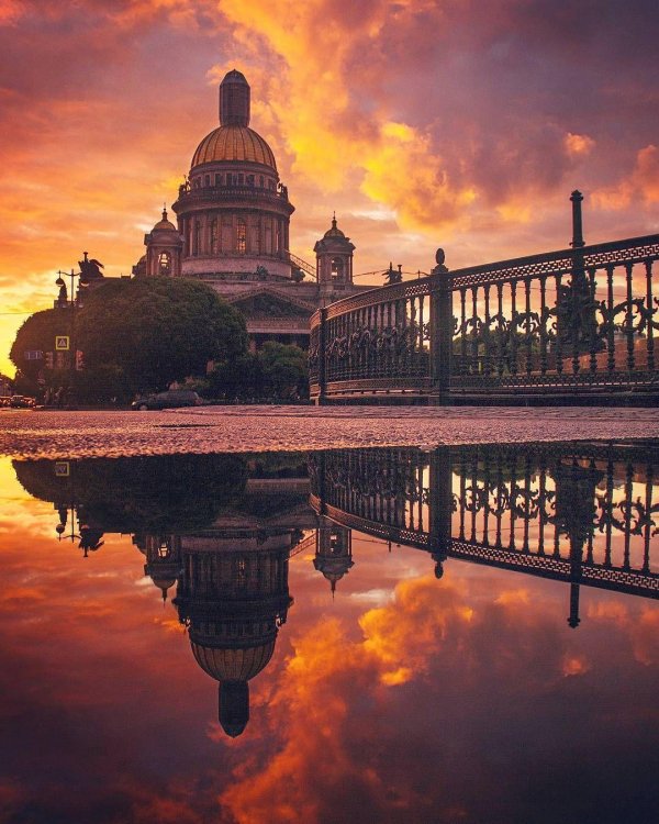 закат питер исаакиевский собор