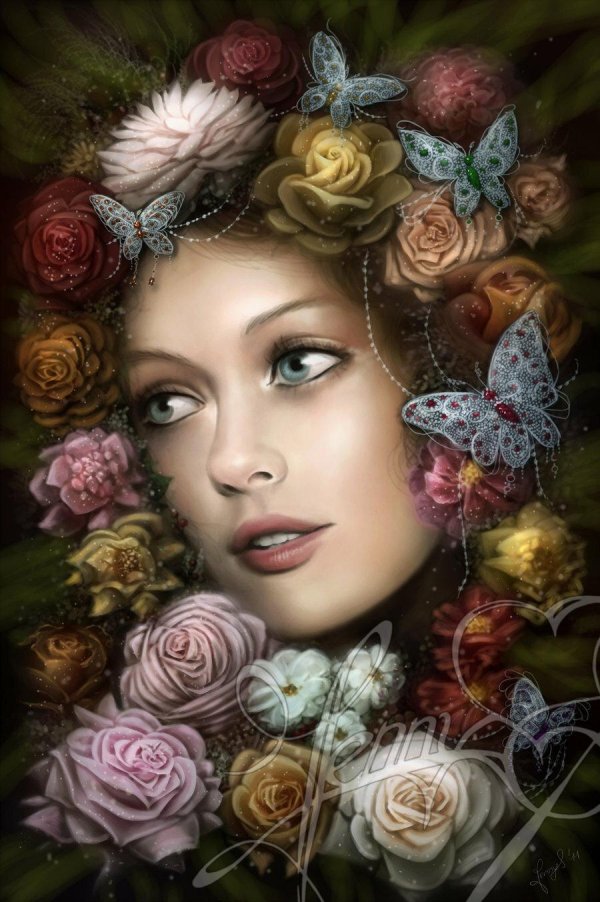 необычные женские портреты