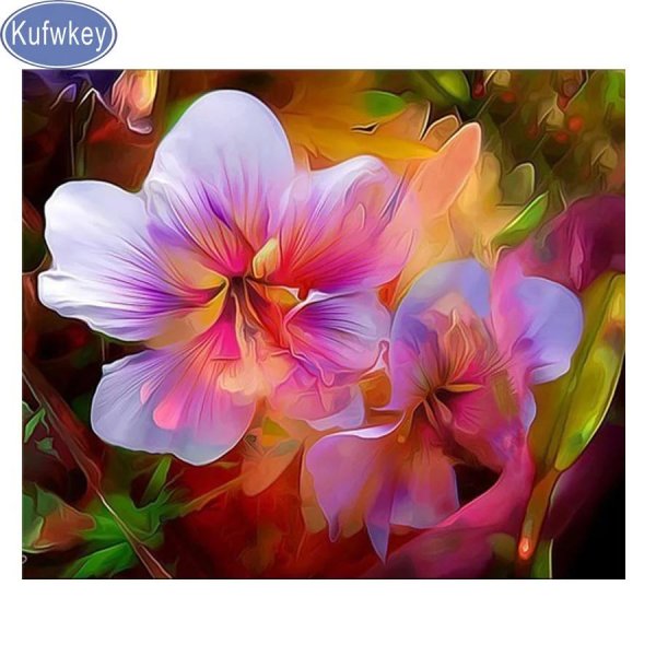 яркий букеталмазная вышивка