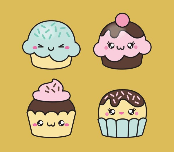 наклейки кексики