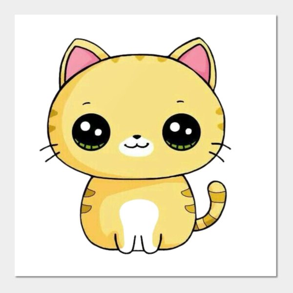 рисунки котиков милых легкие мультяшные