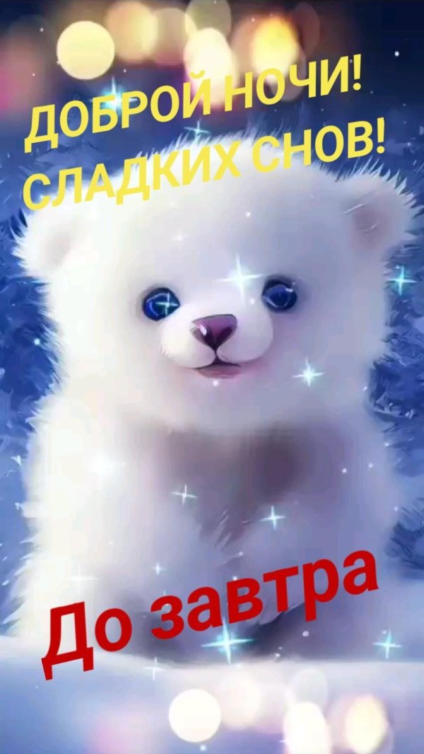 сладких снов до завтра