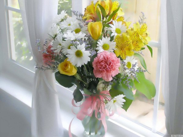 летние букеты цветов