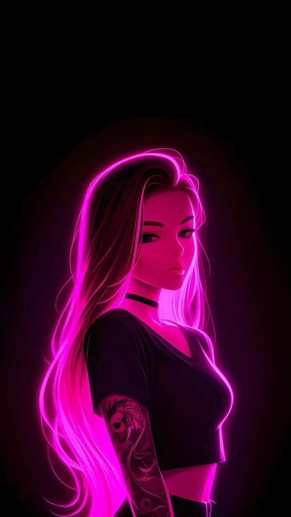 неоновый портрет