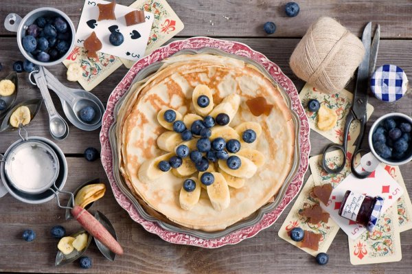 сервировка блинов