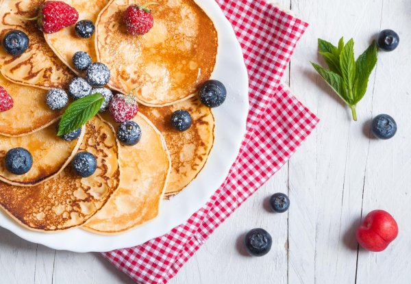 черничные блинчики