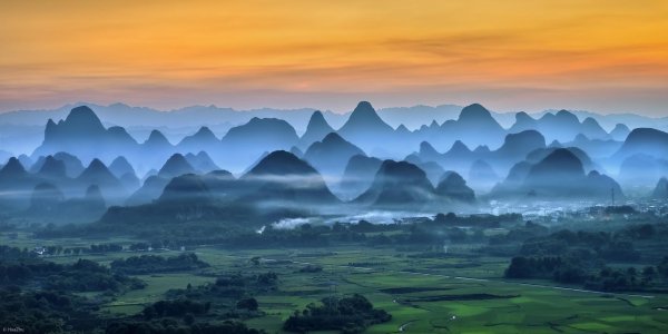 китай долина холмов