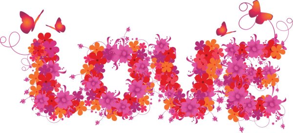 цветочные буквы